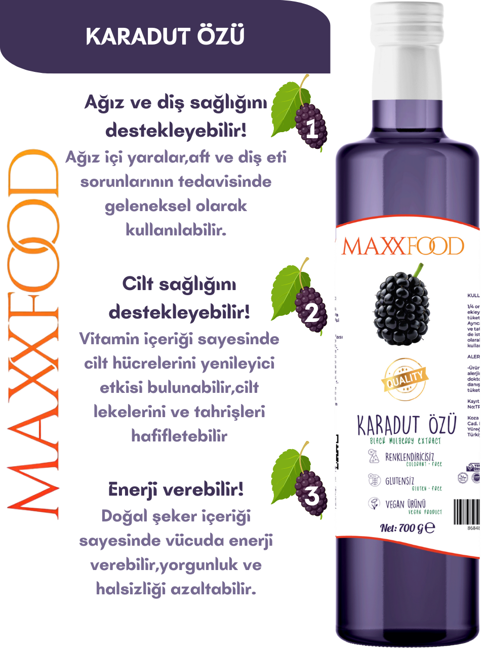 DOĞAL KARADUT ÖZÜ